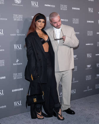 Anitta and J. Balvin arrive on the red carpet for the WSJ. Magazine Innovator Awards at the Museum of Modern Art in New York City on Wednesday, November 2, 2022. 1 NYP20221102558 GabrielexHoltermann
