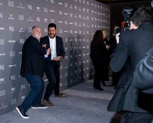 José Andrés and Benjamin Bronfman arrive on the red carpet for the WSJ. Magazine Innovator Awards at the Museum of Modern Art in New York City on Wednesday, November 2, 2022. 1 NYP20221102535 GabrielexHoltermann