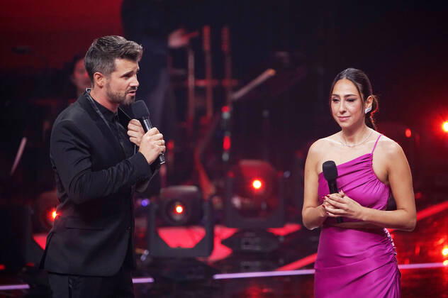 Thore Schölermann und Melissa Khalaj im Finale der 12. Staffel der Castingshow The Voice of Germany 2022 im Studio H Berlin Adlershof. Berlin, 04.11.2022
