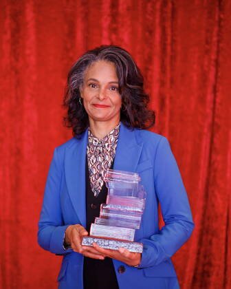 November 7, 2022, TORONTO, ON, CANADA: Suzette Mayr is photographed after accepting her award as the 2022 Scotiabank Giller Prize winner in Toronto, Monday, Nov. 7, 2022. TORONTO CANADA  - ZUMAc35_ 20221107_zaf_c35_145 Copyright: xColexBurstonx