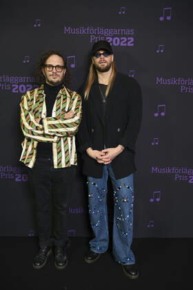 STOCKHOLM 20221111 Salem Al Fakir and Vincent Pontare on the red carpet before the award ceremony and gala of the Music Publishers Prize at the Grand Hotel in Stockholm Stockholm Sweden x10040x,  Copyright: xAndersxWiklund TTx MUSIKFÖRLÄGGARNAS PRIS 2022