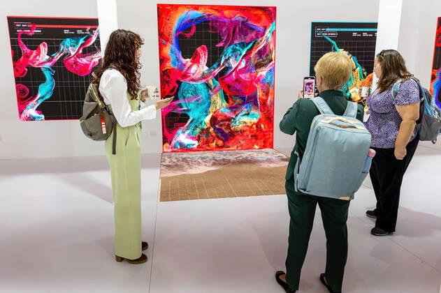 November 11, 2022, Sharm El Sheijk, South Sinai, Egypt: Participants visit art exhibition in the Turkish Pavilion on the fifth day of the COP27 UN Climate Change Conference, held by UNFCCC in Sharm El-Sheikh International Convention Center. COP27 is running from November 6 to November 18 in Sharm El Sheikh and focuses on the implementation of measures already agreed on during the previous COPs. The Conference also focuses on the most vulnerable communities as the climate crisis hardens life conditions of those already most disadvantaged. Sharm El Sheijk Egypt - ZUMAs197 20221111_zaa_s197_212 Copyright: xDominikaxZarzyckax