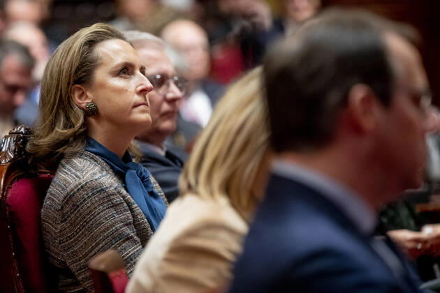Prince Laurent and Princess Claire of Belgium pictured during the celebration of the King s Feast, at the federal parliament in Brussels, Tuesday 15 November 2022.  HATIMxKAGHAT 50728424
