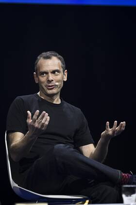 Olivier Pomel, Co-founder and CEO of Datadog, pictured on stage at the Slush 2022 Startup Event in Helsinki, Finland on November 17, 2022. Helsinki Finland  Copyright: xEmmixKorhonenx LKKTF20221117155845DMBJ