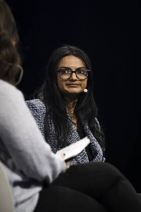 OnlyFans CEO Amrapali Gan is interviewed on stage at the Slush 2022 Startup Event in Helsinki, Finland on November 17, 2022. Helsinki Finland  Copyright: xEmmixKorhonenx LKKTF20221117162253QXIC