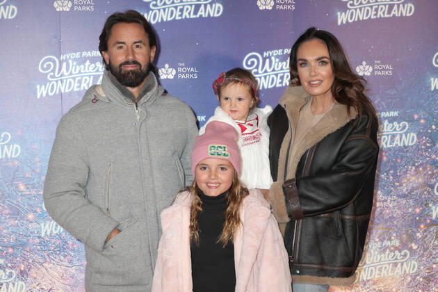 Jay Rutland, Tamara Ecclestone and their children Sophia Ecclestone Rutland and Serena Ecclestone Rutland attend the Hyde Park Winter Wonderland 2022 VIP Preview Night in London. NOVEMBER 17th 2022  CMYx22482
