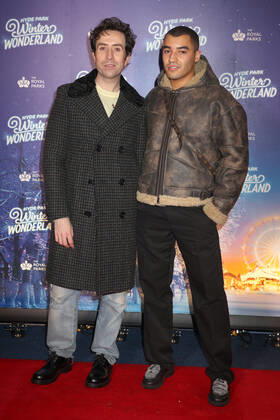Nick Grimshaw and Meshach Henry attend the Hyde Park Winter Wonderland 2022 VIP Preview Night in London. NOVEMBER 17th 2022  CMYx22482