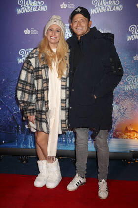 Stacey Solomon and Joe Swash attend the Hyde Park Winter Wonderland 2022 VIP Preview Night in London. NOVEMBER 17th 2022  CMYx22482
