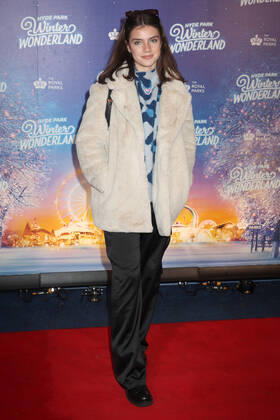 Florence Hunt attends the Hyde Park Winter Wonderland 2022 VIP Preview Night in London. NOVEMBER 17th 2022  CMYx22482