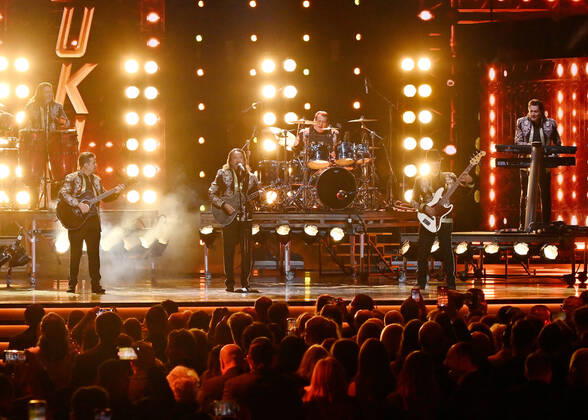 Los Bukis performs onstage during the 23rd annual Latin Grammy Awards at the Michelob Ultra Arena at Mandalay Bay Resort and Casino in Las Vegas, Nevada on Thursday, November 17, 2022.  LAV20221117080 JIMxRUYMEN