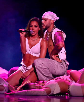 Co-host Anitta performs onstage during the 23rd annual Latin Grammy Awards at the Michelob Ultra Arena at Mandalay Bay Resort and Casino in Las Vegas, Nevada on Thursday, November 17, 2022.  LAV20221117729 JIMxRUYMEN