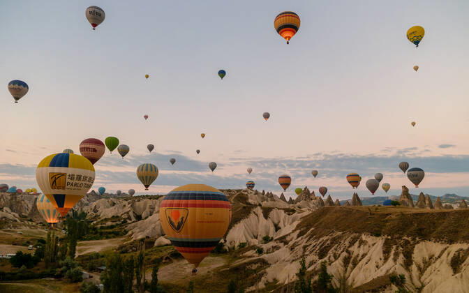 Turkey balloons Cappadocia Goreme Kapadokya , Sunrise in the mountains of Capadocia Sunrise with hot air balloons in Cappadocia, Turkey balloons in Cappadocia Goreme Kapadokya, and Sunrise in the mountains of Cappadocia. Copyright: xZoonar.com FokkexBaarssenx 19153303