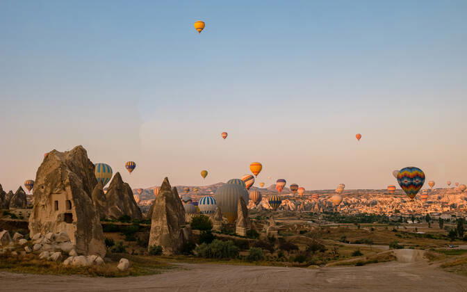 Turkey balloons Cappadocia Goreme Kapadokya , Sunrise in the mountains of Capadocia Sunrise with hot air balloons in Cappadocia, Turkey balloons in Cappadocia Goreme Kapadokya, and Sunrise in the mountains of Cappadocia. Copyright: xZoonar.com FokkexBaarssenx 19153406