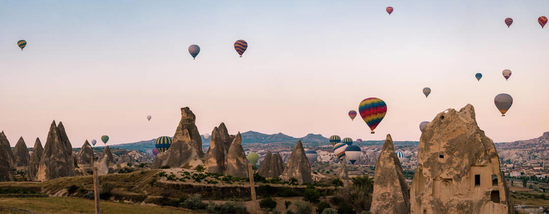 Turkey balloons Cappadocia Goreme Kapadokya , Sunrise in the mountains of Capadocia Sunrise with hot air balloons in Cappadocia, Turkey balloons in Cappadocia Goreme Kapadokya, and Sunrise in the mountains of Cappadocia. Copyright: xZoonar.com FokkexBaarssenx 19153513
