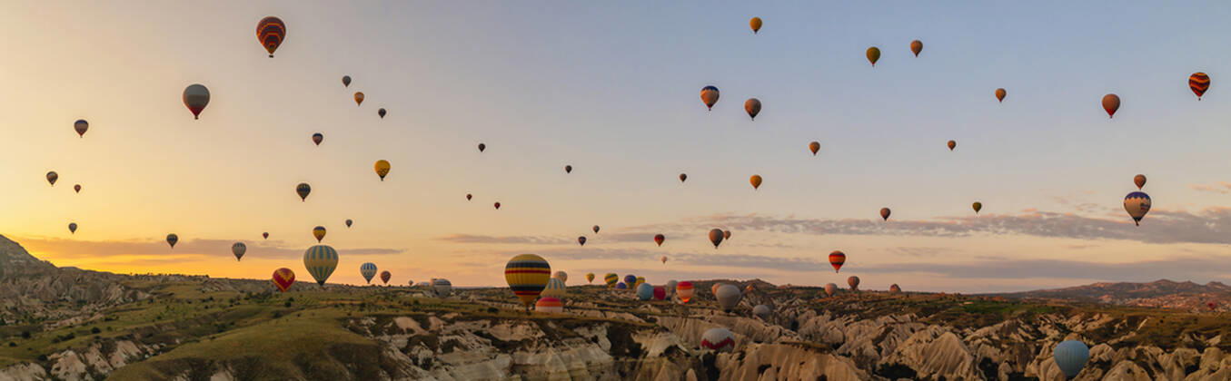 Turkey balloons Cappadocia Goreme Kapadokya , Sunrise in the mountains of Capadocia Sunrise with hot air balloons in Cappadocia, Turkey balloons in Cappadocia Goreme Kapadokya, and Sunrise in the mountains of Cappadocia. Copyright: xZoonar.com FokkexBaarssenx 19156545