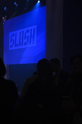 Slush logo during the Slush 2022 Startup Event in Helsinki, Finland on November 18, 2022. Helsinki Finland Copyright: xEmmixKorhonenx LKKTF20221118173122ZQPG