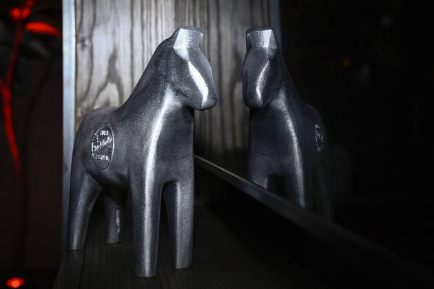 STOCKHOLM 20221118 Aluminum horse, award, at the Stockholm Film Festival award ceremony at Bibliotek Live in Stockholm on Friday STOCKHOLM SWEDEN x12130x,  Copyright: xTimxAro TTx STOCKHOLM FILMFESTIVAL PRISCEREMONI 2022