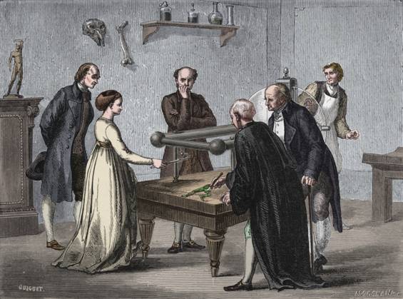 RECORD DATE NOT STATED Galvani s discovery, 1780 (1894). Artist: Unknown. Copyright:xThexPrintxCollector HeritagexImagesx IMAGO ,2652870 ! ACHTUNG: AUFNAHMEDATUM GESCHÄTZT!  Copyright:ThexPrintxCollector HeritagexImagesx IMAGO