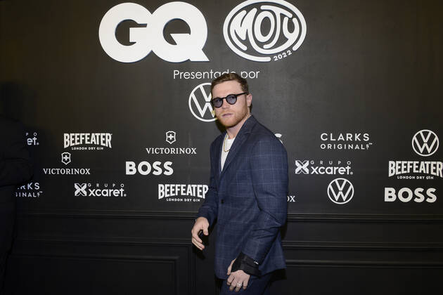 GQ Men Of tHe Year Black Carpet November 22, Mexico City, Mexico: Saul Alvarez ˜El Canelo™ attends the black carpet of the GQ Men Of The Year Awards at Proyecto Publicol Prim. on November 22, 2022 in Mexico City, Mexico. (Photo by Carlos Tischler Eyepix Group) Copyright: xCarlosxTischler xEyepixxGroupx CT_22112022_82073