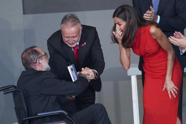 01-12-2022 Tenerife Queen Letizia attend the gold medal for merit of the fine arts 2021 at the Tenerife space for the arts at Santa Cruz at Tenerife. No Spain Â  Copyright: xPPEx