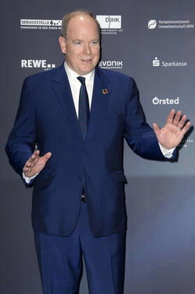 Fürst Albert II. von Monaco bei der Verleihung des 15. Deutschen Nachhaltigkeitspreises 2022 im Maritim Hotel. Düsseldorf, 02.12.2022