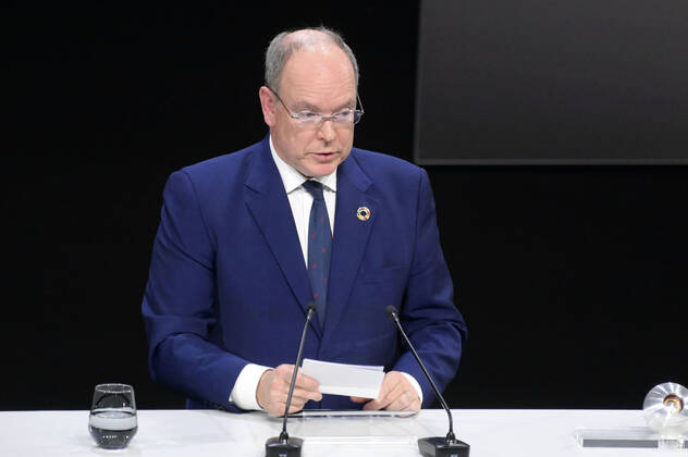 Fürst Albert II. von Monaco bei der Verleihung des 15. Deutschen Nachhaltigkeitspreises 2022 im Maritim Hotel. Düsseldorf, 02.12.2022