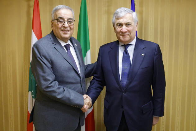 December 3, 2022, ROME, ITALY: Italian Foreign Minister and Deputy Prime Minister Antonio Tajani (R) and Lebanese Foreign Minister Abdallah Bou Habib during a bilateral meeting at Rome Med 2022, Mediterranean Dialogues conference in Rome, Italy, 03 December 2022..ANSA FABIO FRUSTACI ROME ITALY - ZUMAa110 20221203_zaf_a110_031 Copyright: xFabioxFrustacix