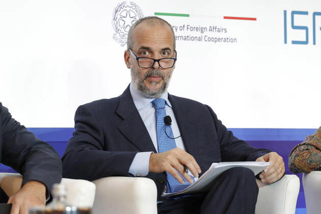 December 3, 2022, Roma, Italia: Secretariat of State Holy See, Paolo Conversi during the Rome MED 2022 - Mediterranean Dialogues, the annual initiative promoted by the Italian Foreign Minister and ISPI (Italian Institute of International Political Studies), in Rome, Italy, 3 December 2022. ANSA GIUSEPPE LAMI. Roma Italia - ZUMAa110 20221203_zaf_a110_084 Copyright: xGiuseppexLamix