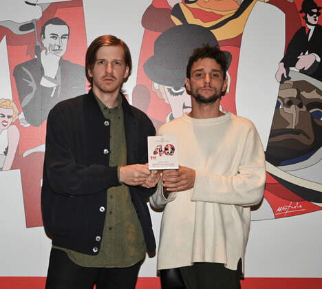 Torinoi,Italy Torino Film Festival 40th edition photocall awards ceremony In the picture:OLD TRIKS director Edoardo Pasquini and Viktor Ivanov Special Jury Prize Spazio Italia Italian Short Film Competition  Copyright: xNickxZonnax xipa-agency.netx xNickxZonnax IPA_IPA34882864