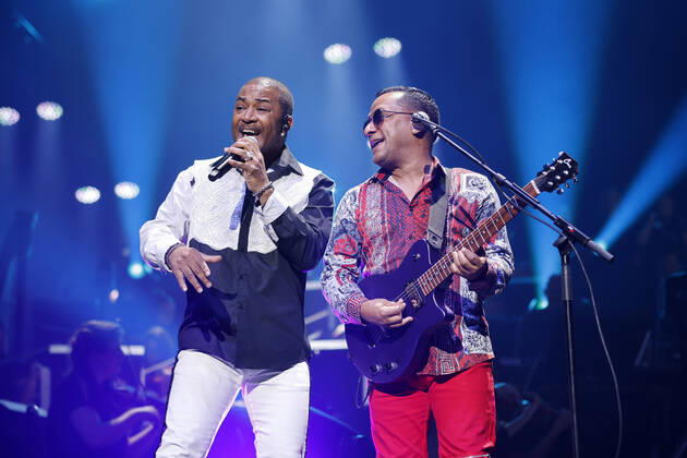Bilder des Jahres, Entertainment 12 Dezember Entertainment Themen der Woche KW48 Entertainment Bilder des Tages Sänger Shawn D. McQuiller und Gitarrist Rick Marcel von der Band Kool & The Gang live bei der Night of the Proms 2022 in der Lanxess-Arena. Köln, 03.12.2022 NRW Deutschland Copyright: xChristophxHardtx