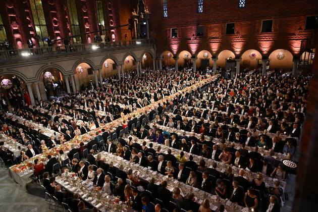 STOCKHOLM 20221210 The Nobel Banquet in the City Hall in Stockholm on Saturday STOCKHOLM Sweden x10030x,  Copyright: xJonasxEkströmer TTx NOBEL 2022 BANKETTEN