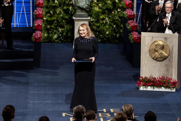 Annie Ernaux receives the 2022 Nobel Prize in literature during the Nobel Prize award ceremony at the Concert Hall in Stockholm, Sweden Saturday 10 December 2022 STOCKHOLM SWEDEN x10430x,  Copyright: xChristinexOlsson TTx SWEDEN NOBEL PRIZE CEREMONY 2022
