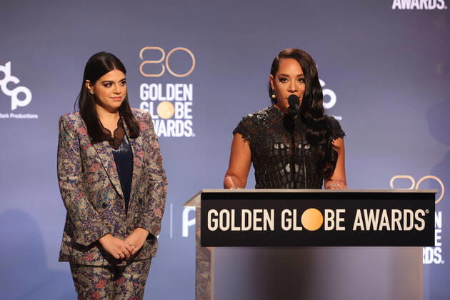80th Annual Golden Globe Awards Nominations at the Beverly Hilton Hotel Featuring: Mayan Lopez, Selenis Leyva Where: Los Angeles, California, United States When: 12 Dec 2022 Credit: FAYES VISION startraksphoto.com Cover Images Copyright: xx 52274688 EDITORIAL USE ONLY. NOT FOR USE BY NEWSPAPERS BASED IN THE UK.