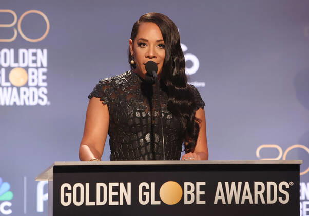 BEVERLY HILLS, CA - DECEMBER 12: Selenis Leyva, at the 80th Annual Golden Globe Awards Nominations at The Beverly Hiltons in Beverly Hills, California on December 12, 2022. Copyright: xFayexSadou MediaPunchx