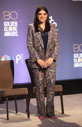 BEVERLY HILLS, CA - DECEMBER 12: Mayan Lopez, at the 80th Annual Golden Globe Awards Nominations at The Beverly Hiltons in Beverly Hills, California on December 12, 2022. Copyright: xFayexSadou MediaPunchx