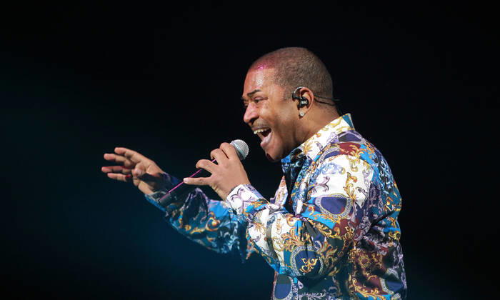 Night of the Proms 2022 13.12.2022, Erfurt, Messehalle, Night of the Proms 2022 Das Antwerp Philharmonic Orchestra und der Chor Fine Fleur unter Leitung der Dirigentin Alexandra Arrieche begleiten die Stars im Bild: Kool & the Gang