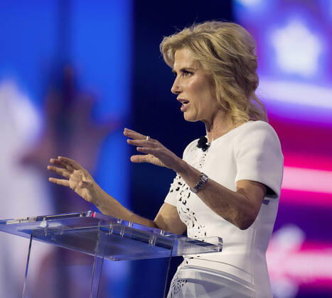 December 17, 2022 - Phoenix, Arizona, USA - Fox News host LAURA INGRAHAM speaks at Turning Point USA s AmericaFest 2022. Phoenix USA - ZUMAce6_ 20221217_zaf_ce6_026 Copyright: xBrianxCahnx