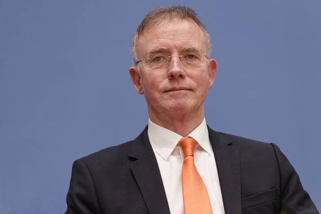 Städte- und Gemeindebund blickt auf 2023 2023-01-04, Deutschland, Berlin - Bundespressekonferenz: Der Deutsche Städte- und Gemeindebund (DStGB) blickt auf das Jahr 2022 zurück und gibt einen Ausblick auf 2023. Im Bild Dr. Gerd Landsberg, Geschäftsführendes Präsidialmitglied des DStGB.