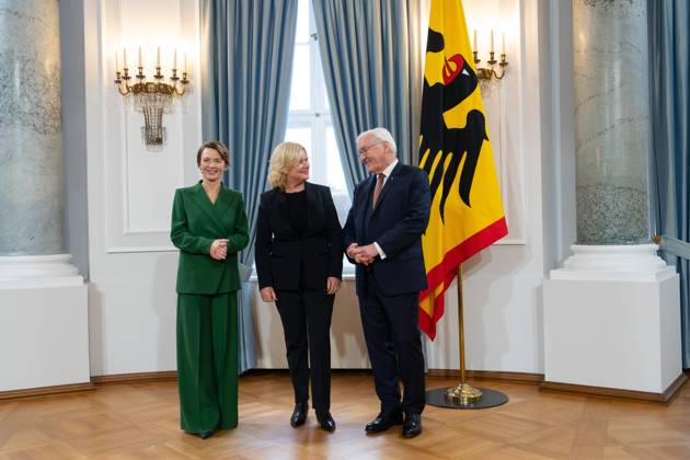 Eva Högl, Wehrbeauftragte des Deutschen Bundestages Neujahrsempfang von Bundespräsident Frank-Walter Steinmeier und Elke Büdenbender im Schloss Bellevue in Berlin, mit Eva Högl, Wehrbeauftragte des Deutschen Bundestages Berlin Berlin GER