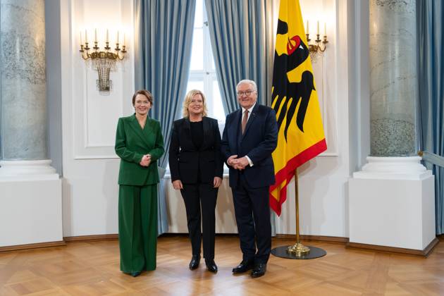 Eva Högl, Wehrbeauftragte des Deutschen Bundestages Neujahrsempfang von Bundespräsident Frank-Walter Steinmeier und Elke Büdenbender im Schloss Bellevue in Berlin, mit Eva Högl, Wehrbeauftragte des Deutschen Bundestages Berlin Berlin GER