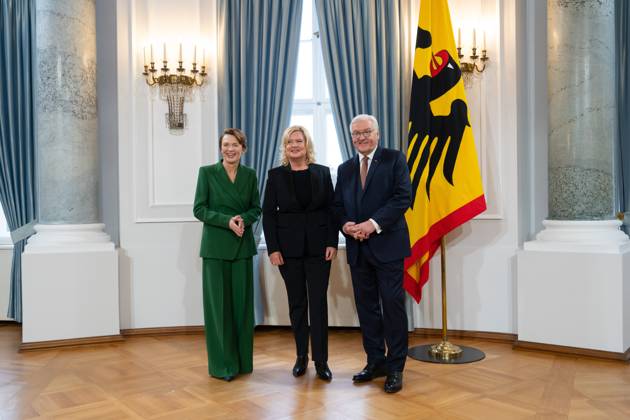 Eva Högl, Wehrbeauftragte des Deutschen Bundestages Neujahrsempfang von Bundespräsident Frank-Walter Steinmeier und Elke Büdenbender im Schloss Bellevue in Berlin, mit Eva Högl, Wehrbeauftragte des Deutschen Bundestages Berlin Berlin GER