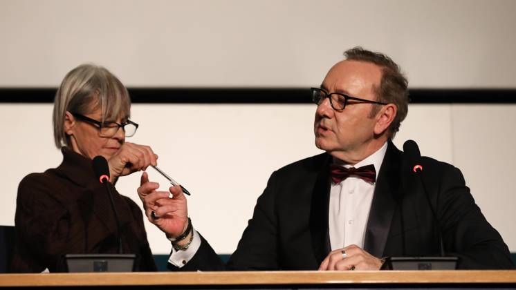 January 16, 2023, Turin, Piedmont, Italy: Amid a string of sexual misconduct accusations, Oscar-winning actor KEVIN SPACEY makes his first voluntary public appearance in 5 years by attending a special screening of AMERICAN BEAUTY at the Cinema Massimo in front of a sold out crowd in Turin, Italy Turin Italy - ZUMAc179 20230116_zep_c179_086 Copyright: xMickaelxChavetx