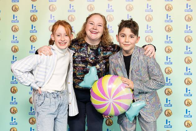Joke Emmers from Homo Universalis pictured during the Gala van de Gouden K s award show, organized by Flemish children s television channel Ketnet, Saturday 21 January 2023 in Brussels.  JAMESxARTHURxGEKIERE 58601863