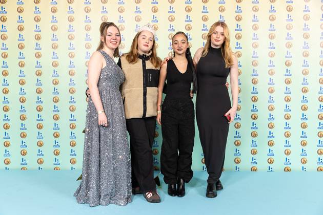 3Hz actors pictured during the Gala van de Gouden K s award show, organized by Flemish children s television channel Ketnet, Saturday 21 January 2023 in Brussels.  JAMESxARTHURxGEKIERE 58602107