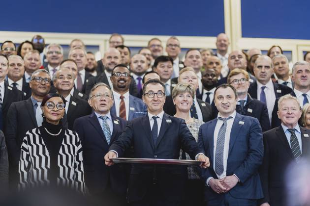 Bilder des Jahres 2023, News 01 Januar News Themen der Woche KW03 News Bilder des Tages Cem Oezdemir (Buendnis 90 Die Gruenen), Bundesminister fuer Landwirtschaft und Ernaehrung, aufgenommen bei der Agrarministerkonferenz im Rahmen des Global Forum for Food and Agriculture (GFFA) in Berlin, 21.01.2023. Berlin Deutschland