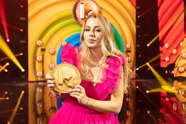 actress Steffi Mercie pictured during the Gala van de Gouden K s award show, organized by Flemish children s television channel Ketnet, Saturday 21 January 2023 in Brussels.  JAMESxARTHURxGEKIERE 58608746