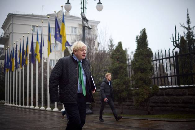 Ukraine-Krieg, Jahrestag der Invasion, Persönlichkeiten besuchen die Ukraine, Archivbilder Ukraine s President Volodymyr Zelensky meets with Former UK PM Boris Johnson in the Ukrainian capital Kyiv Ukraine s President Volodymyr Zelensky meets with Former UK PM Boris Johnson in the Ukrainian capital Kyiv on January 22, 2023. Photo by PRESIDENT OF UKRAINE OFFICE apaimages Ukraine Ukraine Ukraine 220123_Kyiv_UPO_00 (9) Copyright: xapaimagesxPRESIDENTxOFxUKRAINExOFFICE xapaimagesx