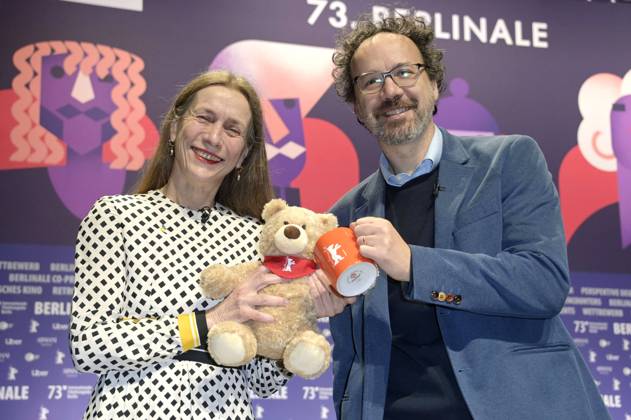 Bilder des Jahres 2023, Entertainment 01 Januar Entertainment Themen der Woche KW04 Entertainment Bilder des Tages Mariette Rissenbeek und Carlo Chatrian bei der Programm-Pressekonferenz der Berlinale 2023 73. Internationale Filmfestspiele Berlin im Haus der Berliner Festspiele. Berlin, 23.01.2023