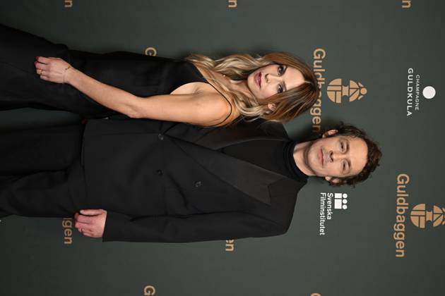 STOCKHOLM 20230123 Oscar Töringe th and Rakel Benér arrive on the red carpet at the Guldbaggegalan at Circus in Stockholm STOCKHOLMK SWEDEN x10040x,  Copyright: xAndersxWiklund TTx GULDBAGGEN 2023 TTABB0000000000154398