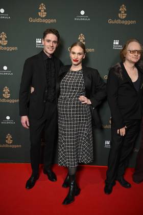 STOCKHOLM 20230123 Damage player Vera Vitali with her partner Kiljan Ardal arrives on the red carpet at the Guldbaggegala at Circus in Stockholm STOCKHOLM SWEDEN x10040x,  Copyright: xAndersxWiklund TTx GULDBAGGEN 2023 TTABB0000000000154462